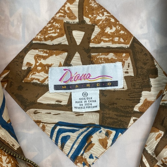 Vintage Aztec Silk Bomber‎ Jacket - Picture 14 of 16